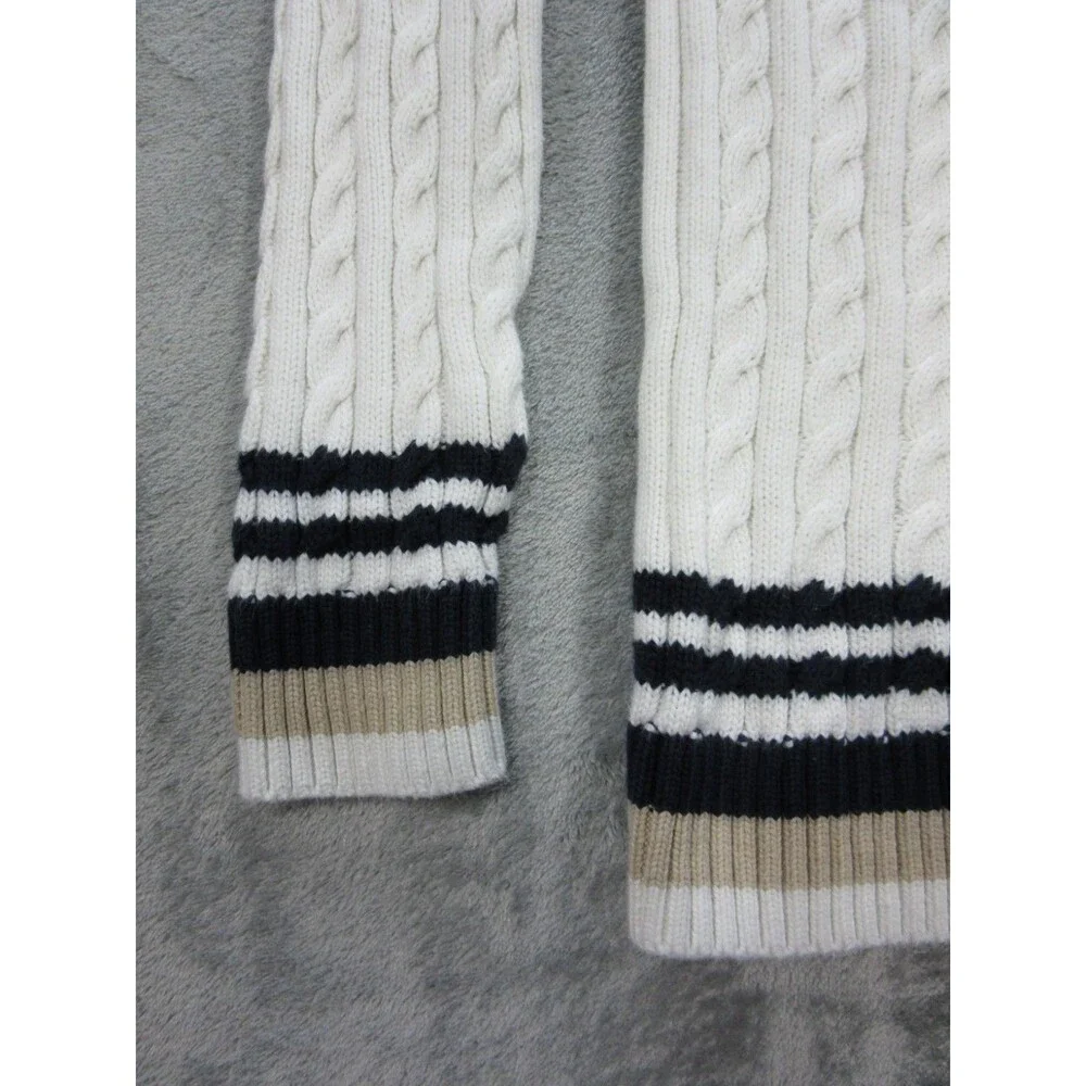 Tommy Hilfiger Men’s XXL (Fits small see measurements) Cable Knit Sweater White